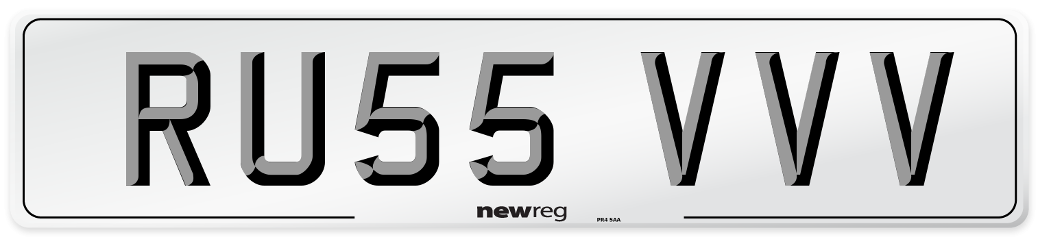 RU55 VVV Number Plate from New Reg